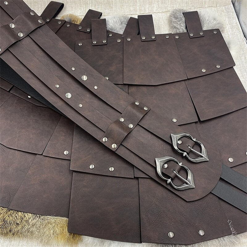 Medieval Viking Skirt Armor Solid Color Kilts - Retrorobe