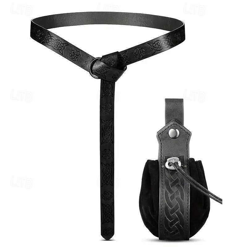 Viking & Alquimista Styles Belt Set: Scabbard, Pouch, Magic Bottle - Retrorobe