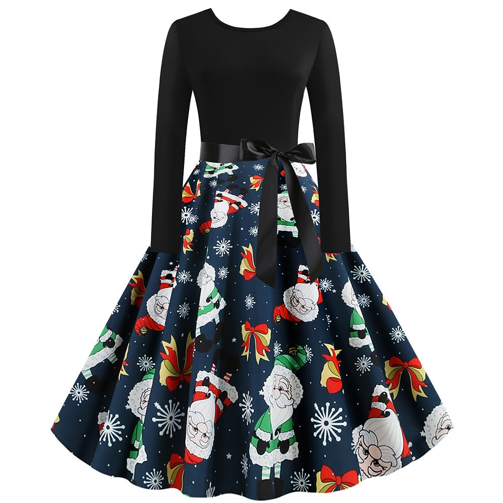 Xmas Fit & Flare A-Line Dress