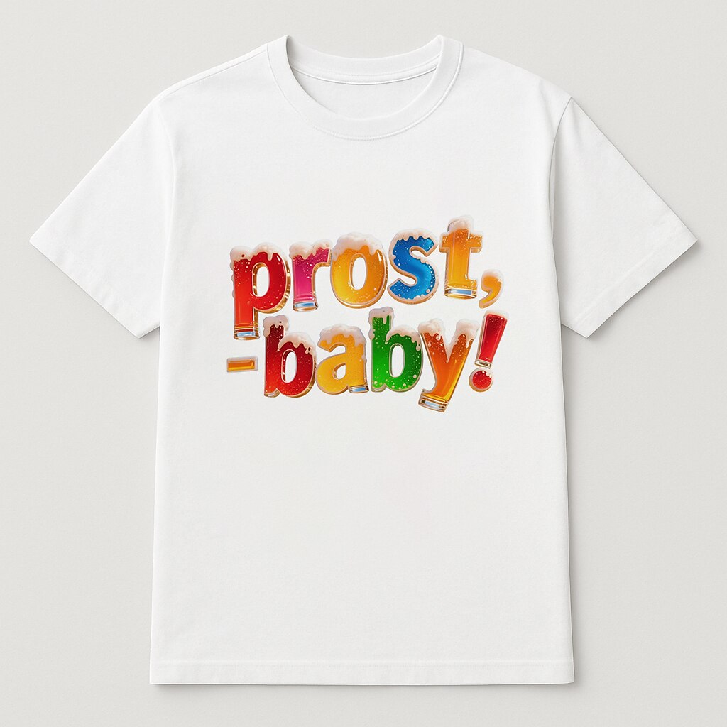 Damen Oktoberfest Prost Baby Grafik T-Shirt