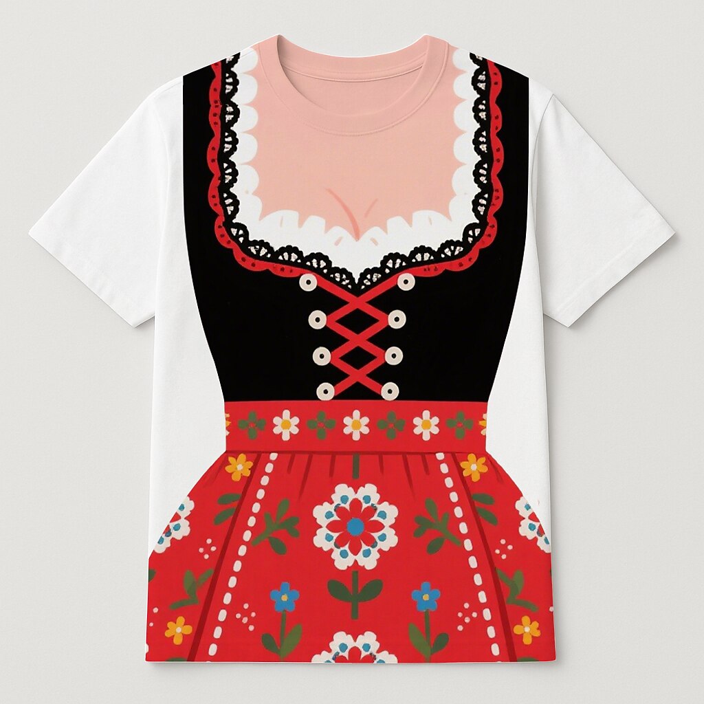Women's Oktoberfest Dirndl Graphic T-shirt