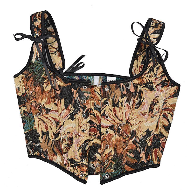 Renaissance Style Lace Design Corset Vest Bustier