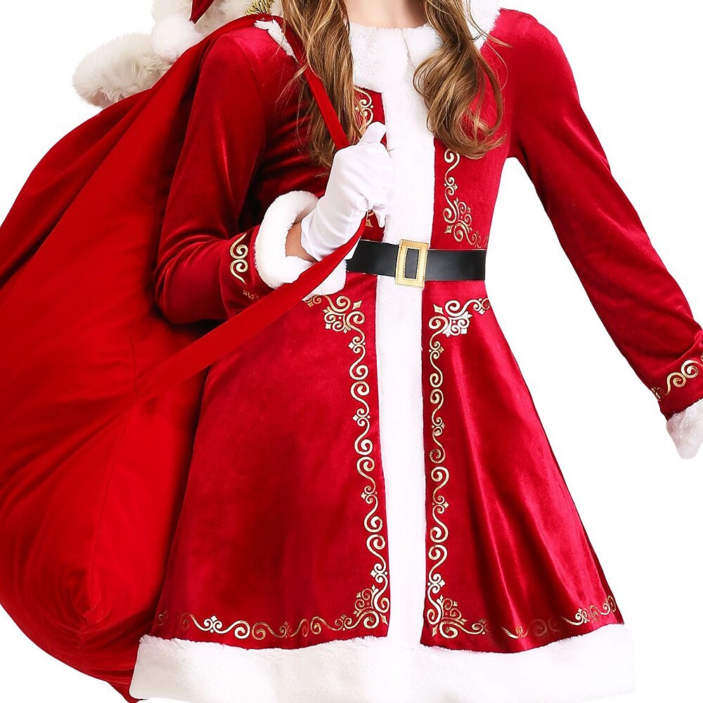 Girls' Mrs.Claus Costume Outfits