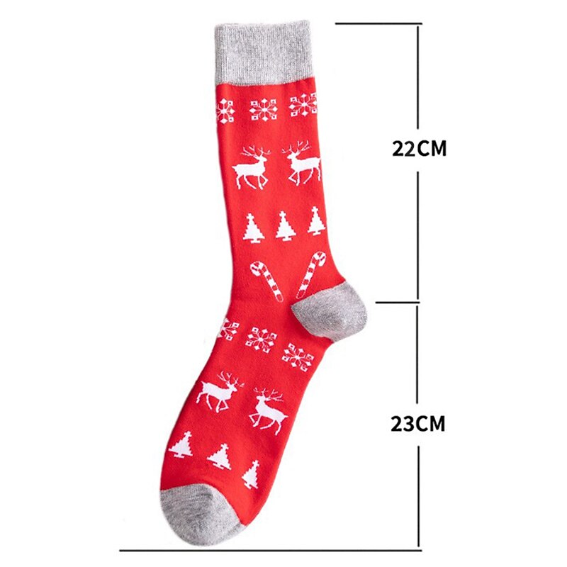 4PCS Christmas Patterned Socks