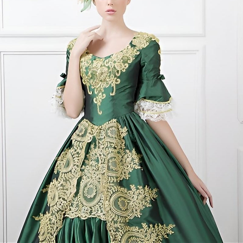 Rococo Marie Antoinette Style Court Polonaise Gown