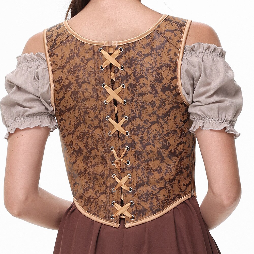 Renaissance Tie-Shoulder Corset Lace-up - Retrorobe