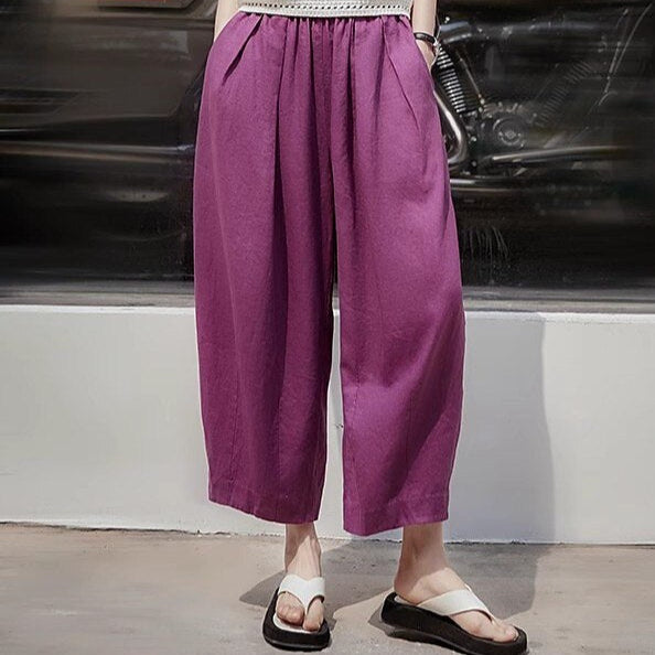 Women Classic Puff Pants with Pocket