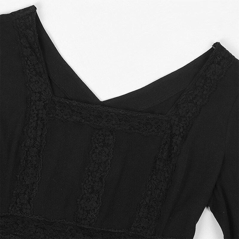Renaissance Dress Embroidery Bell Sleeves A-Line Dress