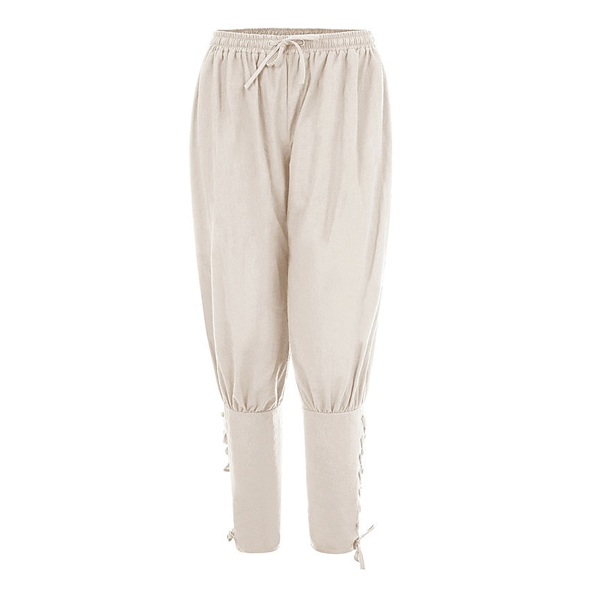 Retro Pirate Style Cotton Linen Pants - Retrorobe