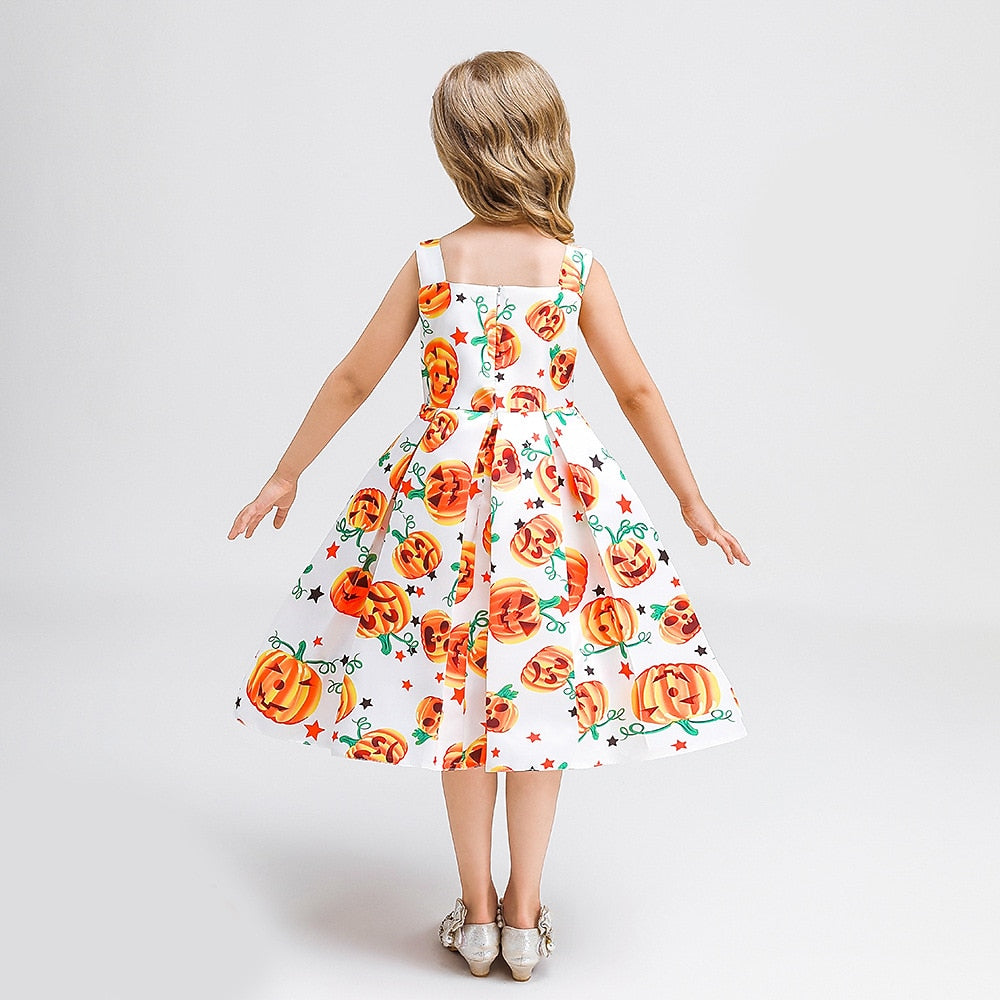 Kids' Witch Pumpkin Dress Costume
