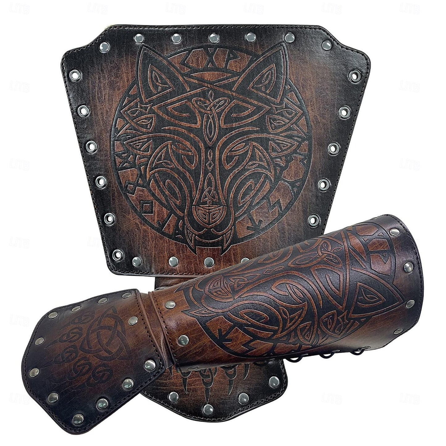 Men's Medieval Viking Armor Set: Vest, Arm Guards & Waist Belt - Retrorobe