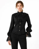 Renaissance Princess Style Ruffle Sleeve  Blouse