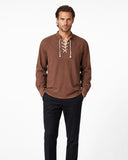 Camisa de poeta medieval con cordones para hombre para feria renacentista