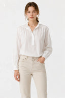 Women's French Vintage White Blouse