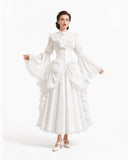 Victorian Bustle Tea Gown with Corset Bodice