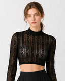 Blusa dirndl de encaje para Oktoberfest, top bávaro negro