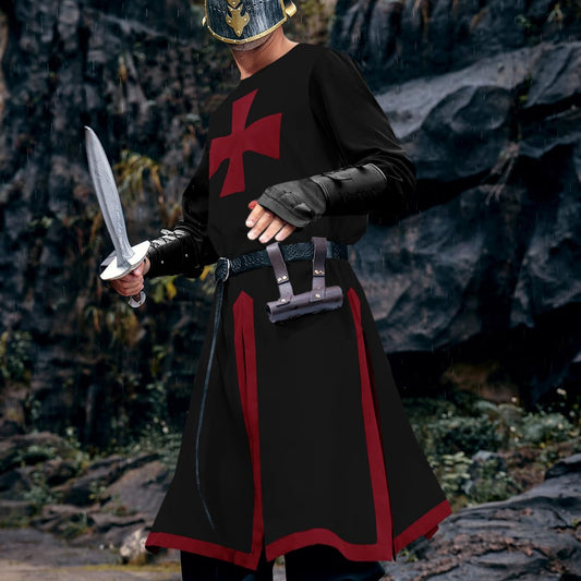 Black Medieval Templar Tunic