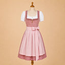 Premium Blush Pink Oktoberfest Dirndl & White Puff Sleeve Blouse Set