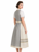 Oktoberfest Apricot Elegantes Dirndlkleid mit Schürze