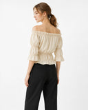 Renaissance-Inspired Cotton Ruffle Blouse