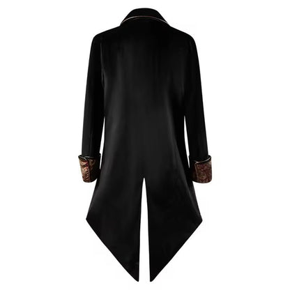 Men's Punk & Gothic Embroidered Tailcoat