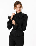 Renaissance Princess Style Ruffle Sleeve  Blouse