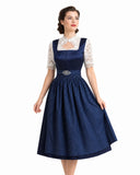 Oktoberfest Dirndl Dress with Apron and Lace Blouse