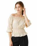 Renaissance-Inspired Cotton Ruffle Blouse