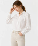 Women's French Vintage White Blouse