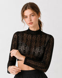 Oktoberfest Lace Dirndl Blouse Bavarian Top - Black
