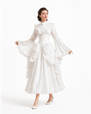 Victorian Bustle Tea Gown with Corset Bodice