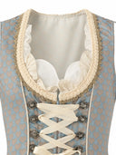 Oktoberfest Apricot Elegantes Dirndlkleid mit Schürze