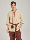 Men's Medieval Pirate Costume Set 4-Piece with Boots