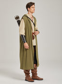 Men's Medieval Ranger Costume Set 7-Piece with Boots