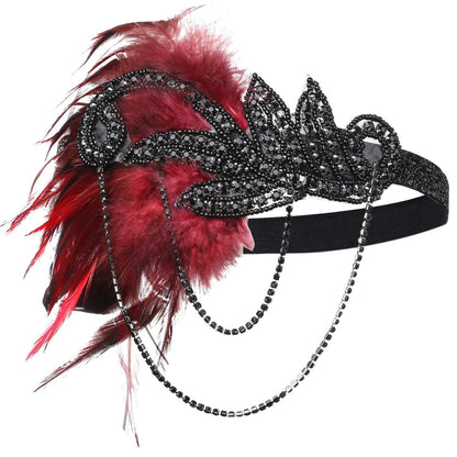 Art Deco Sequin Flapper Dress with Accessories Set