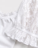 Blusa tradicional dirndl para Oktoberfest con mangas de encaje