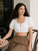 Women’s Oktoberfest Dirndl Blouse Cropped Top