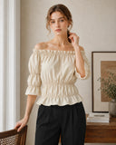 Renaissance-Inspired Cotton Ruffle Blouse
