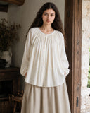 Women's White Renaissance Peasant Blouse