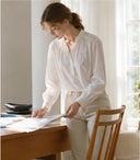 Women's French Vintage White Blouse
