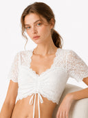 Blusa de encaje estilo Wiesn para Oktoberfest