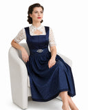 Vestido Dirndl de Oktoberfest con delantal y blusa de encaje