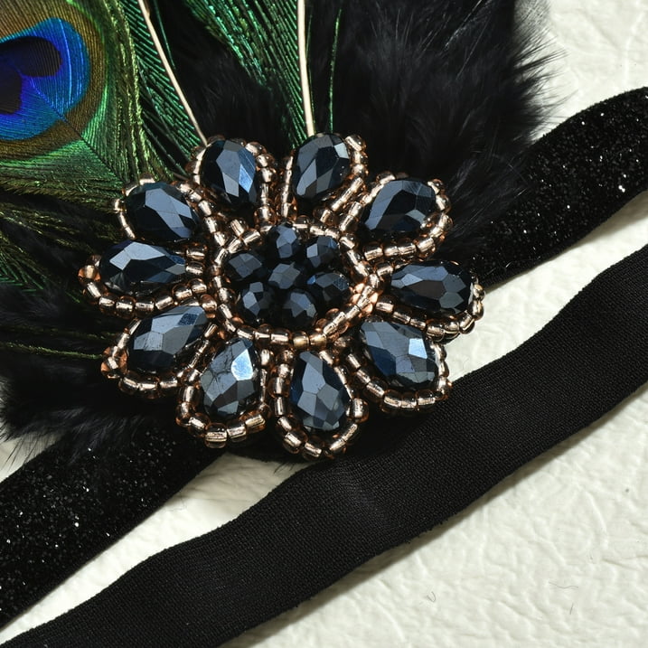 5Pcs 1920s Peacock Art Deco Accessories Set