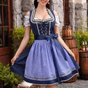 Oktoberfest 3-Piece Blue Dirndl with Apron & Blouse - Retrorobe