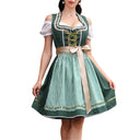 Oktoberfest 3-Piece Green Dirndl with Apron & Blouse - Retrorobe