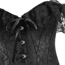 Victorian Corset Gothic Satin Lace Bustier - Retrorobe