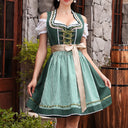 Oktoberfest 3-Piece Green Dirndl with Apron & Blouse - Retrorobe