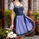 Oktoberfest 3-Piece Blue Dirndl with Apron & Blouse - Retrorobe