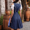 Oktoberfest 3-Piece Blue Dirndl with Apron & Blouse - Retrorobe