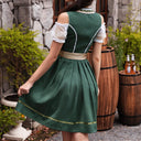 Oktoberfest 3-Piece Green Dirndl with Apron & Blouse - Retrorobe